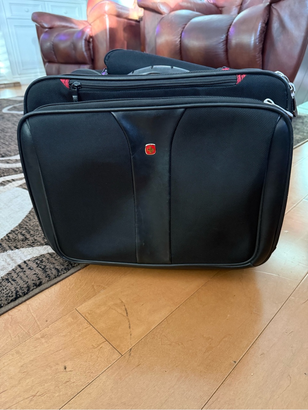 SwissGear Black & Red Accent Laptop Briefcase